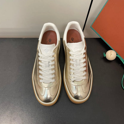LP TENNIS WALK SNEAKERS LIGHT GOLD CALFSKIN