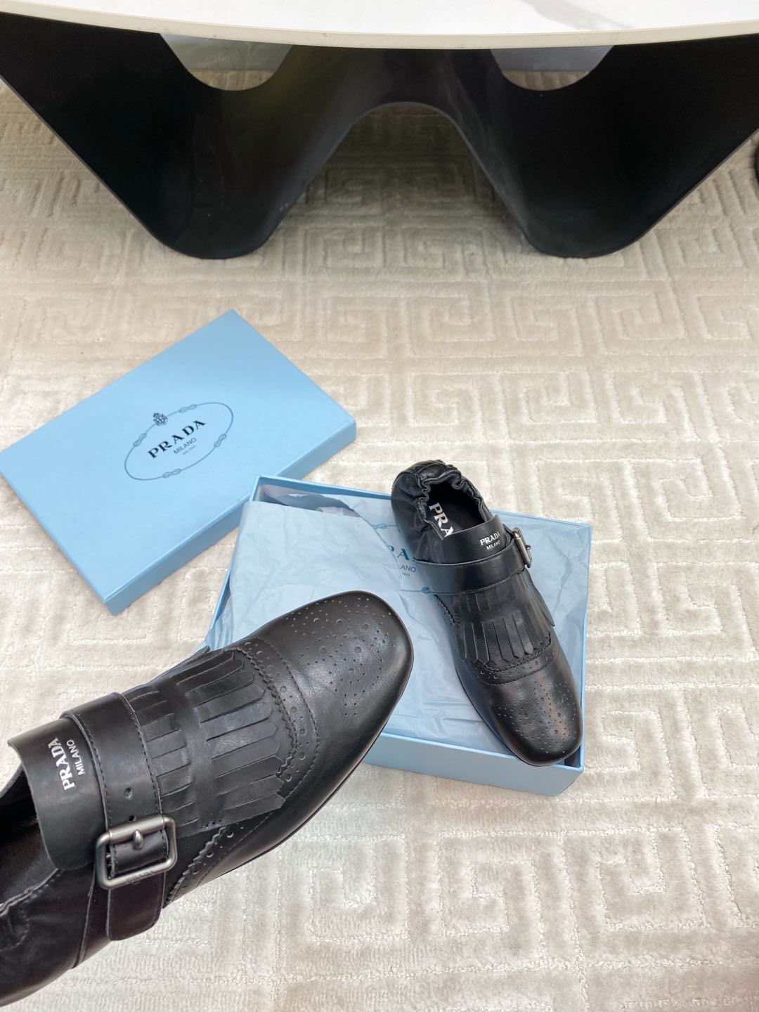 TASSEL LOAFERS IN BLACK LAMBSKIN