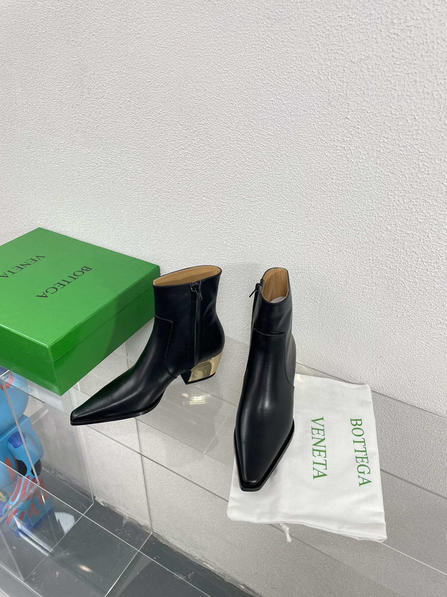TEX ANKLE BOOT IN BLACK CALFSKIN