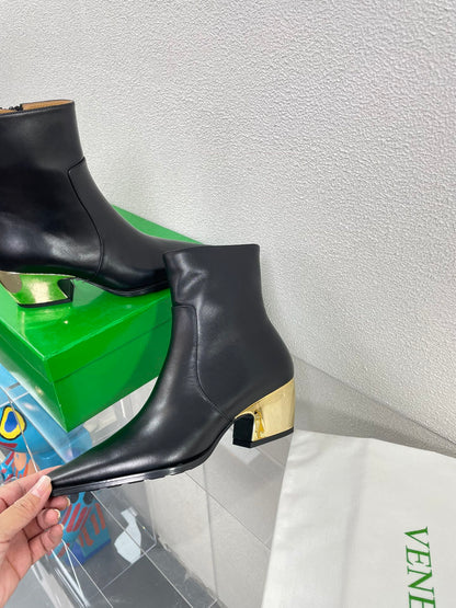 TEX ANKLE BOOT IN BLACK CALFSKIN