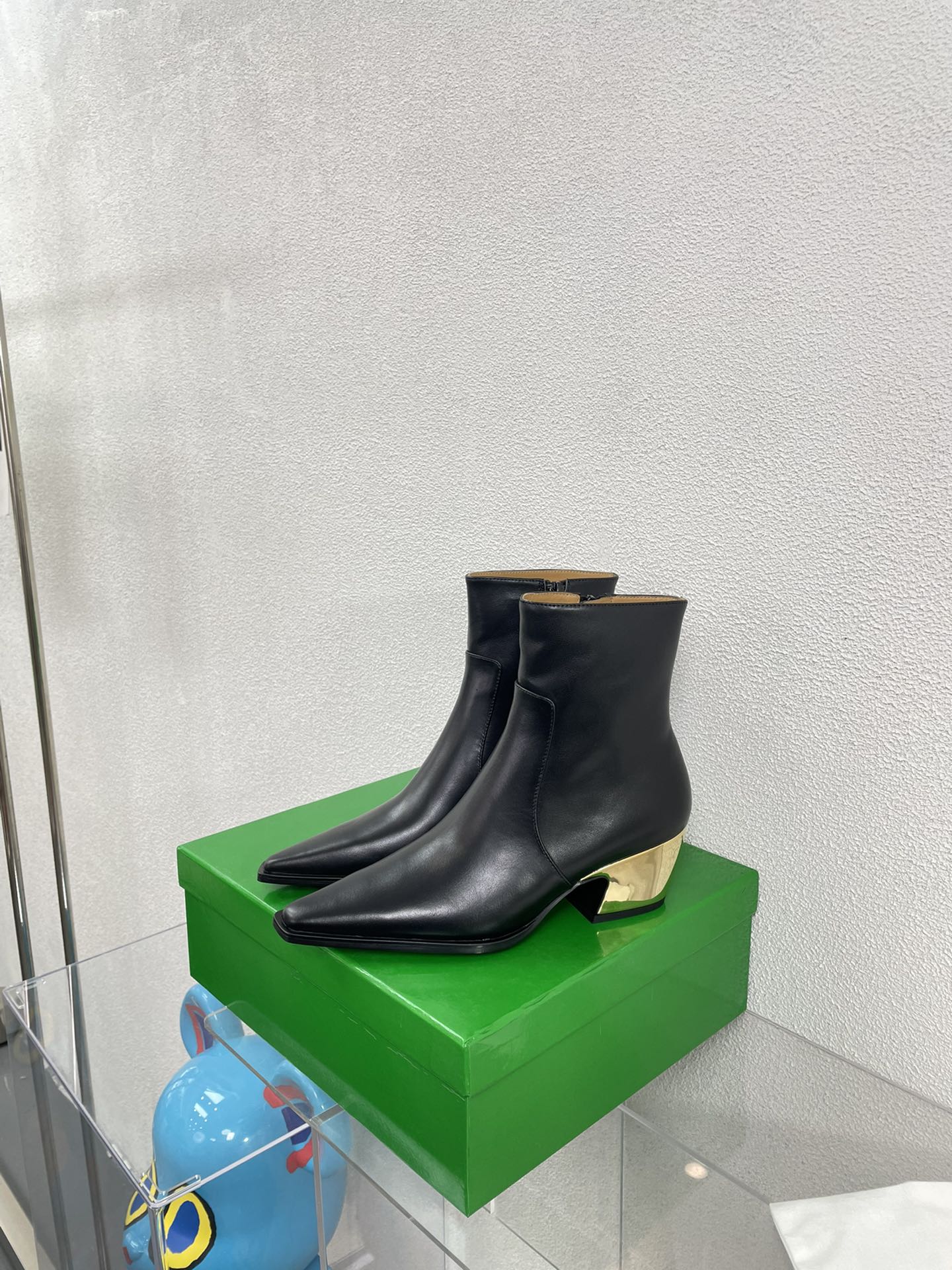 TEX ANKLE BOOT IN BLACK CALFSKIN