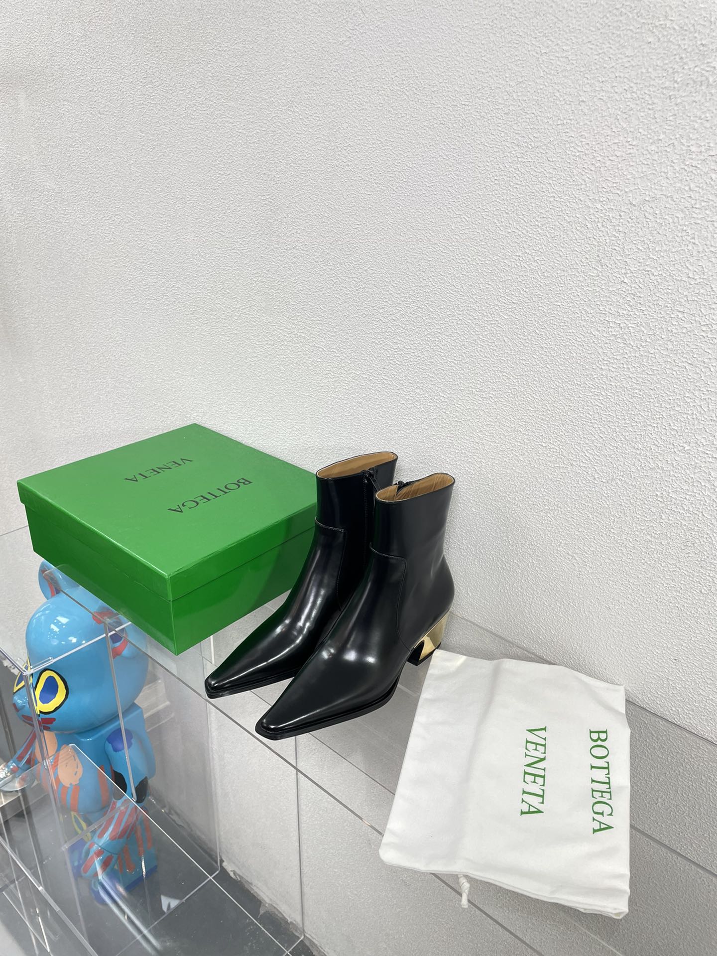 TEX ANKLE BOOT IN BLACK PATENT CALFSKIN