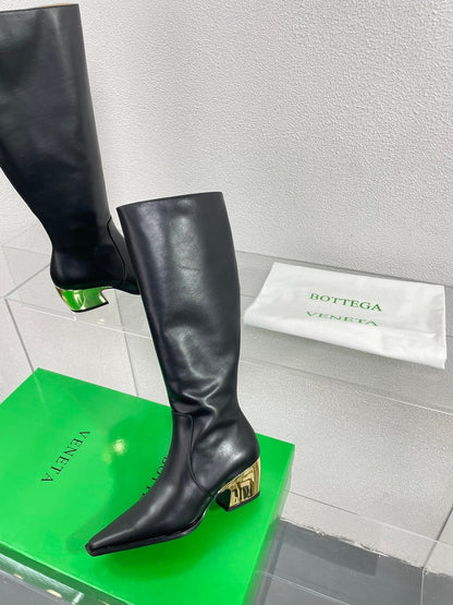 TEX HIGH BOOT IN BLACK CALFSKIN