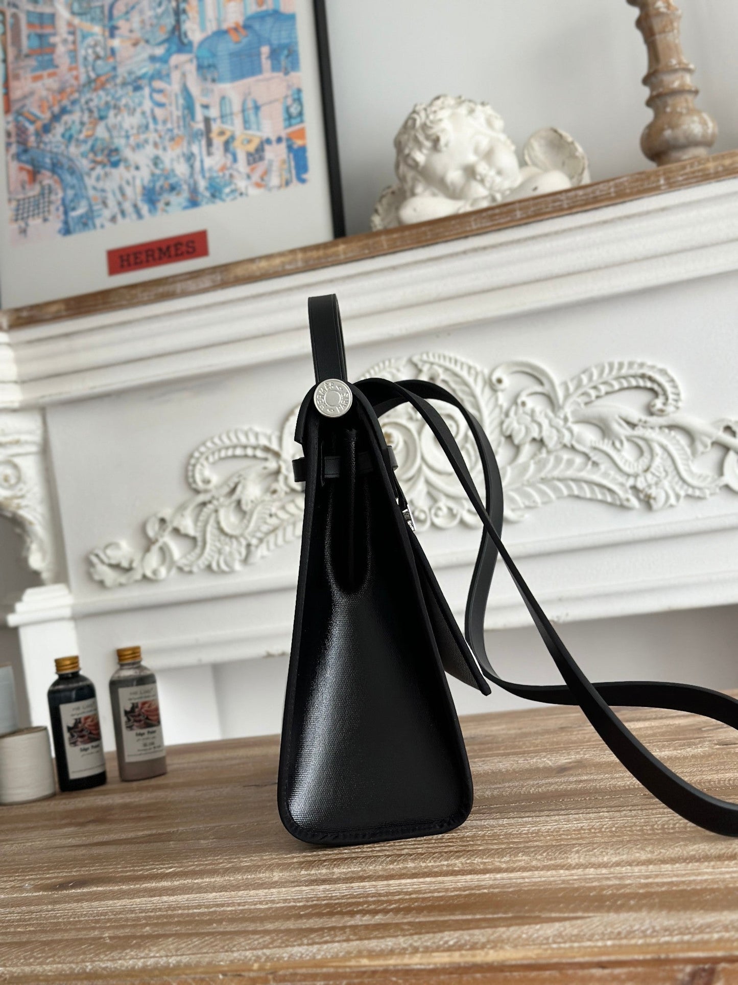 ZIP CABINE 31 BAG IN BLACK CALFSKIN