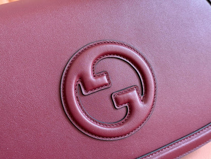 BLONDIE LARGE TOP HANDLE BAG 32 IN ROSSO ANCORA RED CALFSKIN