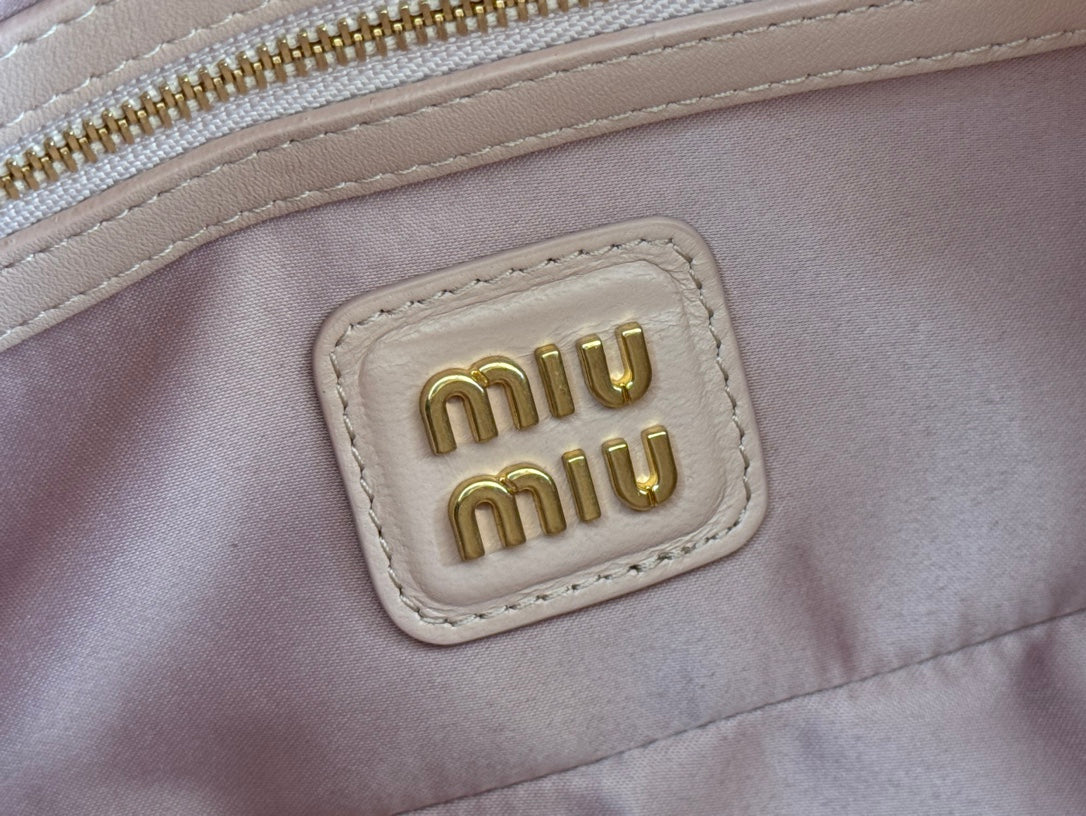 ARCADIE MATELASSÉ BAG 27 IN MISCHKA BEIGE LAMBSKIN