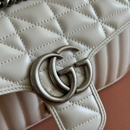 MARMONT SMALL SHOULDER BAG 26 IN OFF WHITE LAMBSKIN