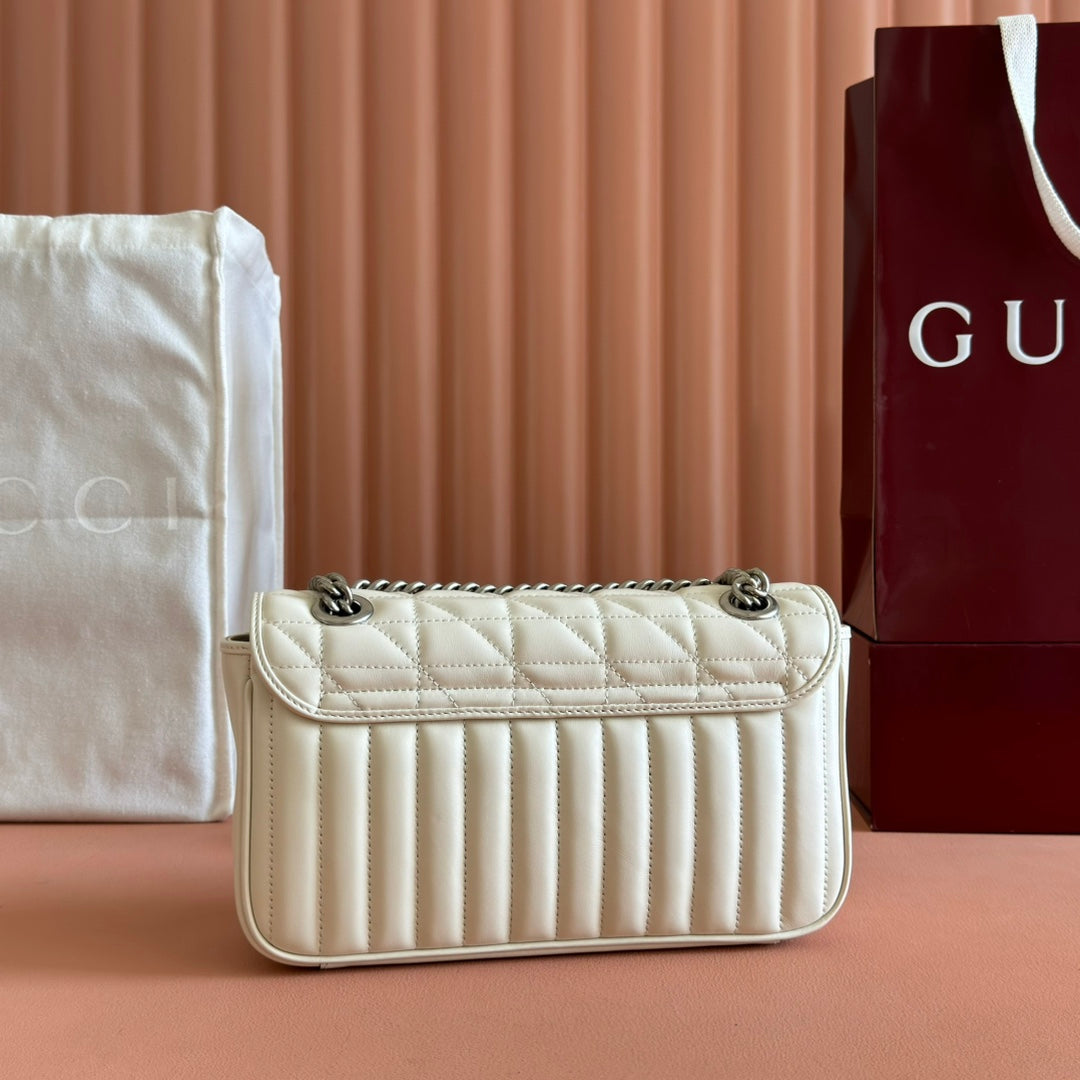MARMONT SMALL SHOULDER BAG 26 IN OFF WHITE LAMBSKIN