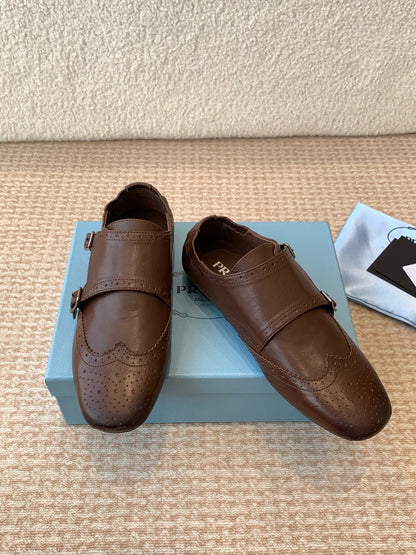 MONK STRAP IN DARK BROWN CALFSKIN