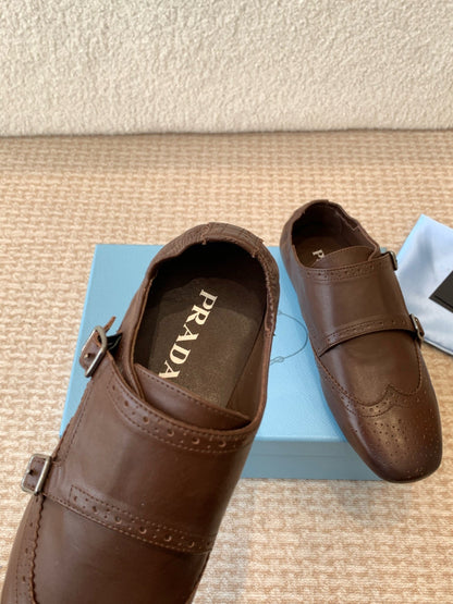 MONK STRAP IN DARK BROWN CALFSKIN
