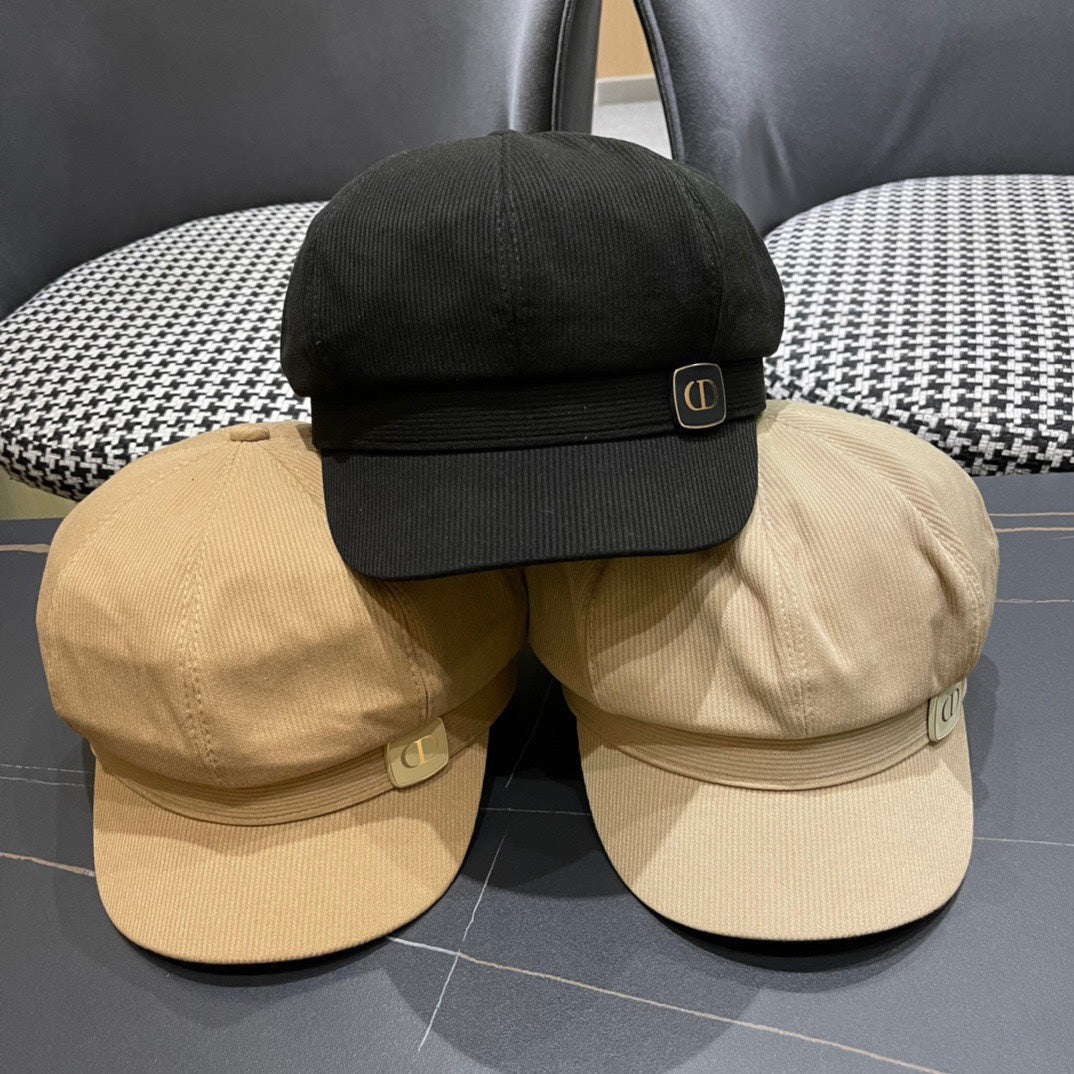 BAKER BOY HAT IN BLACK COTTON 429850