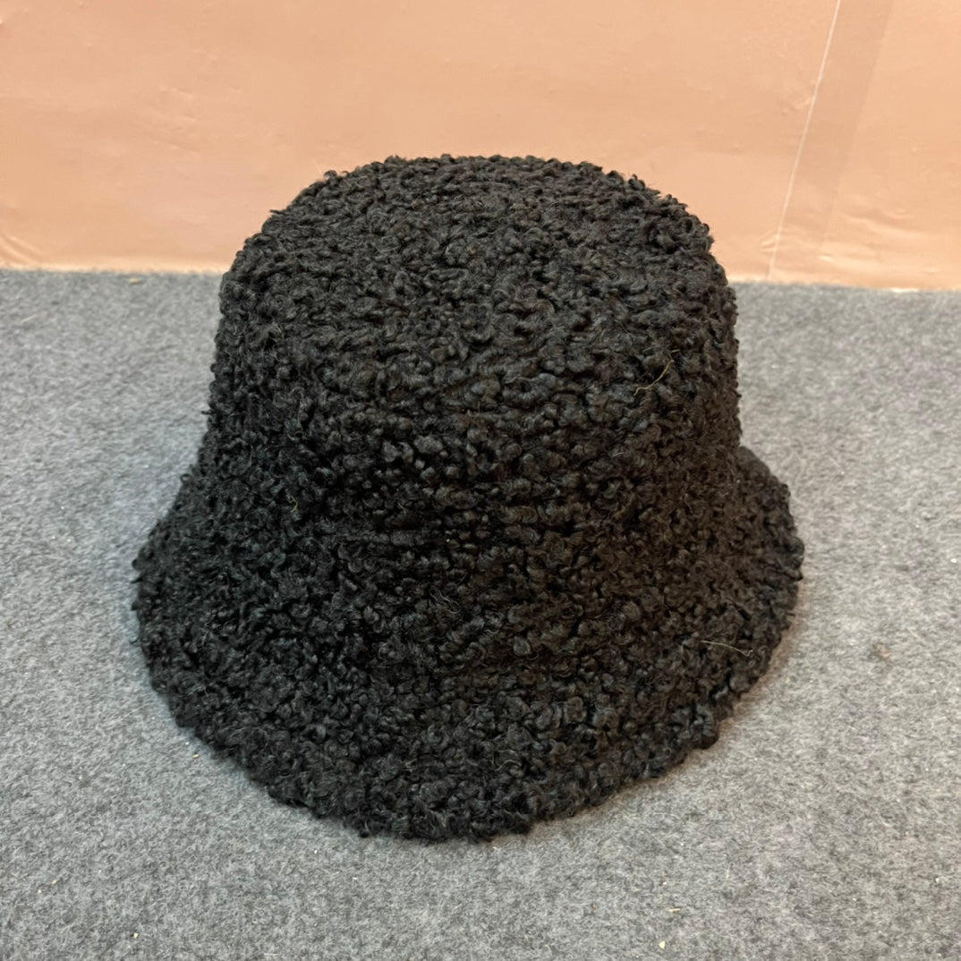 BUCKET HAT IN BLACK FLEECE 436567