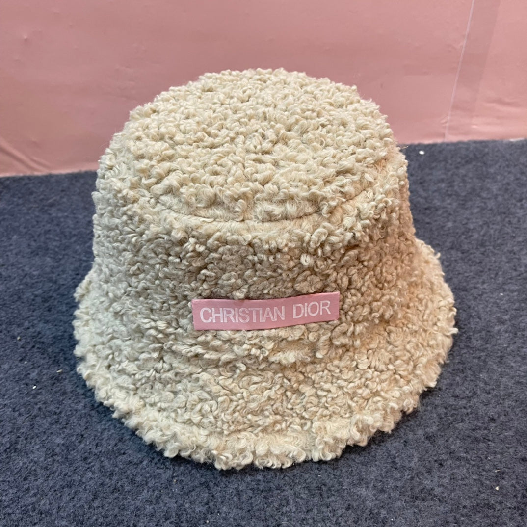 BUCKET HAT IN BEIGE FLEECE 436568
