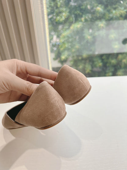 SL GEMMA BALLET FLAT TAN SUEDE