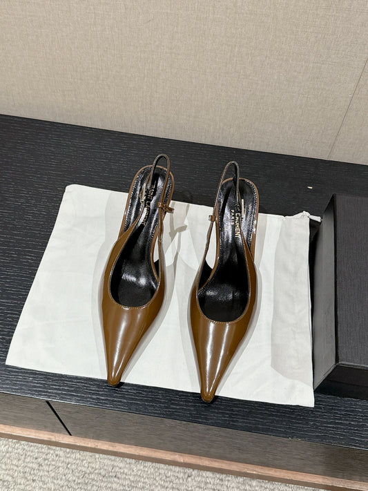 SL CHERISH SLINGBACK 75 CAMEL CALFSKIN