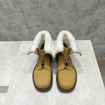 BOTTINE HADDOCK BOOTS IN CITRINE YELLOW SUEDE