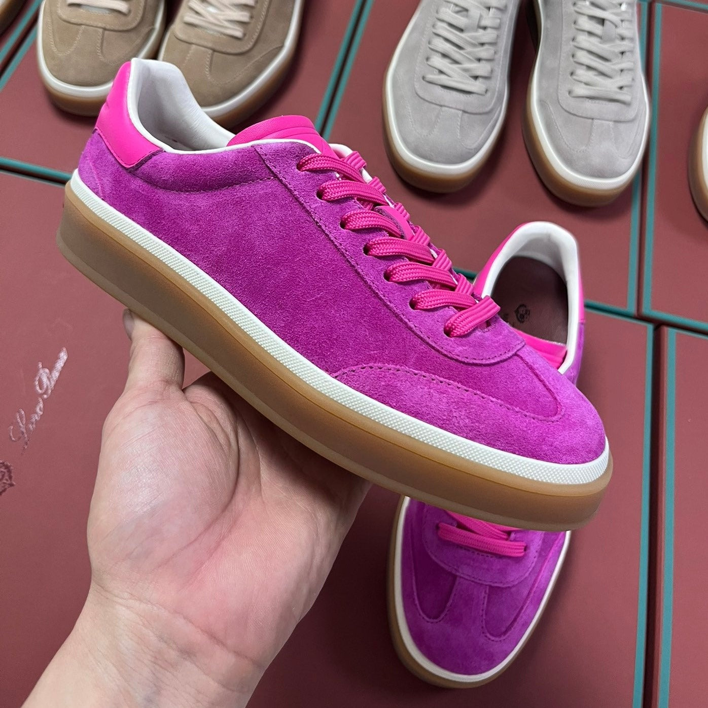 LP TENNIS WALK SNEAKERS BARBIE PINK CALFSKIN