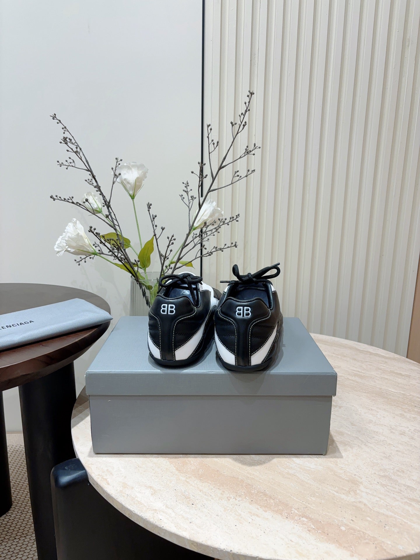 SOCCER SNEAKER IN BLACK MIX WHITE QUILTED LAMBSKIN