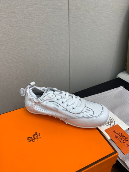 SKATEBOARD SHOES LIGHT GRAY CALFSKIN