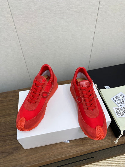 LW FLOW RUNNER SNEAKER RED SUEDE