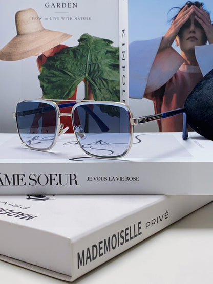 SQUARE FRAME SUNGLASSES 570213 IN METAL