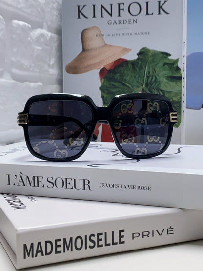 SQUARE FRAME SUNGLASSES 570231 IN ACETATE AND METAL