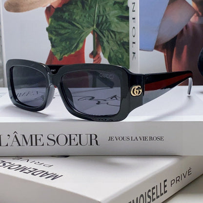 RECTANGULAR FRAME SUNGLASSES 570237 IN ACETATE