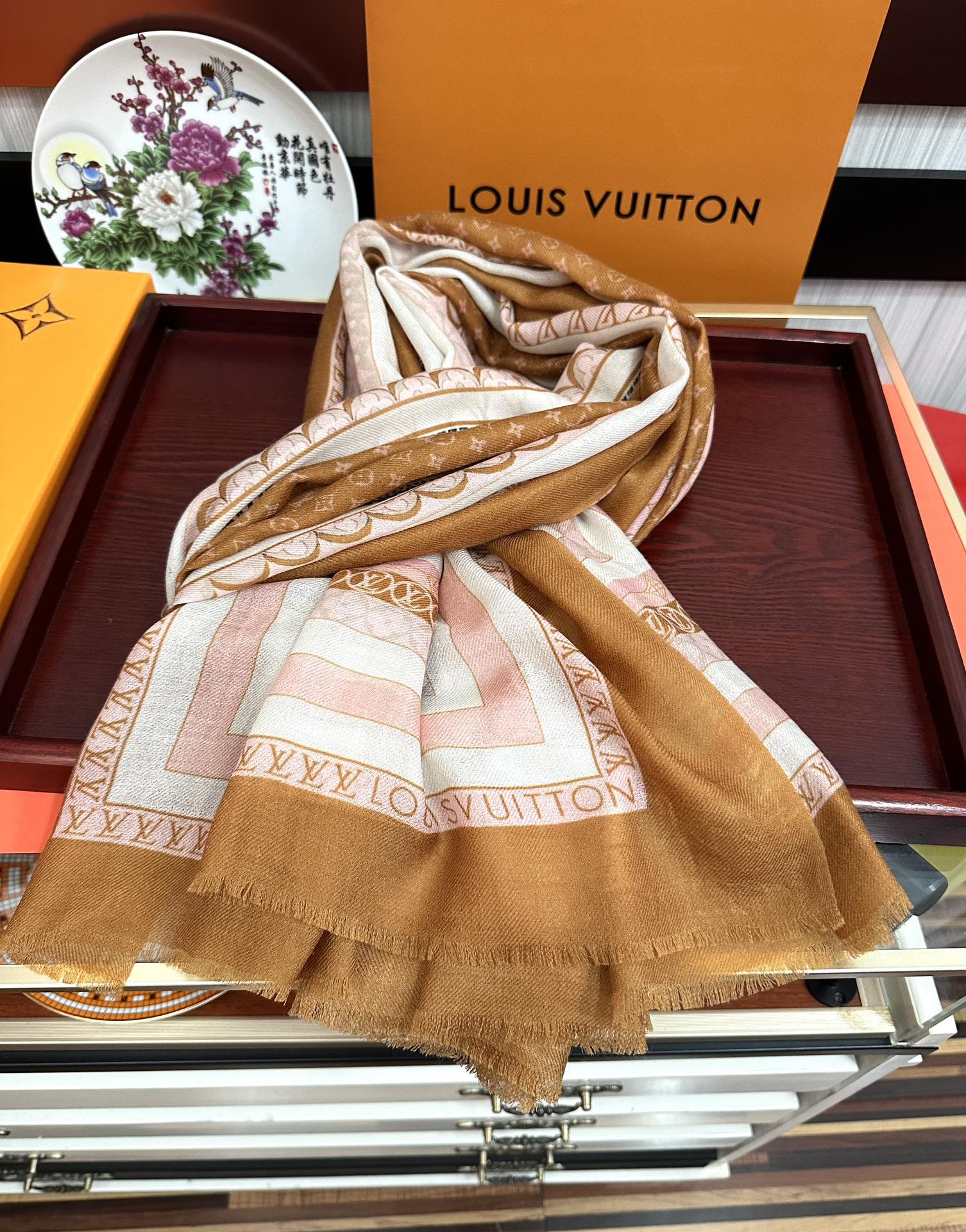 SCARF 200 CM IN COLORFUL CASHMERE 394891