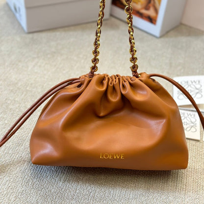 LOE SMALL 23 FLAMENCO PURSE IN WARM DESERT NAPPA LAMBSKIN