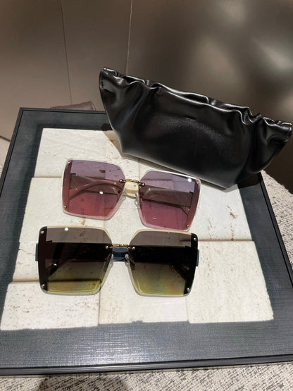 OVERSIZED FF DIAMONDS SQUARE FRAME SUNGLASSES 518548 IN ACETATE