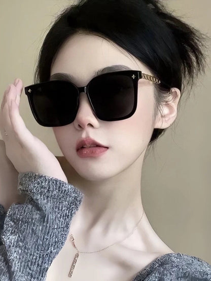 CHAIN SQUARE SUNGLASSES L8233 IN ACETATE