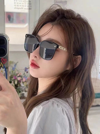 CHAIN SQUARE SUNGLASSES L8233 IN ACETATE