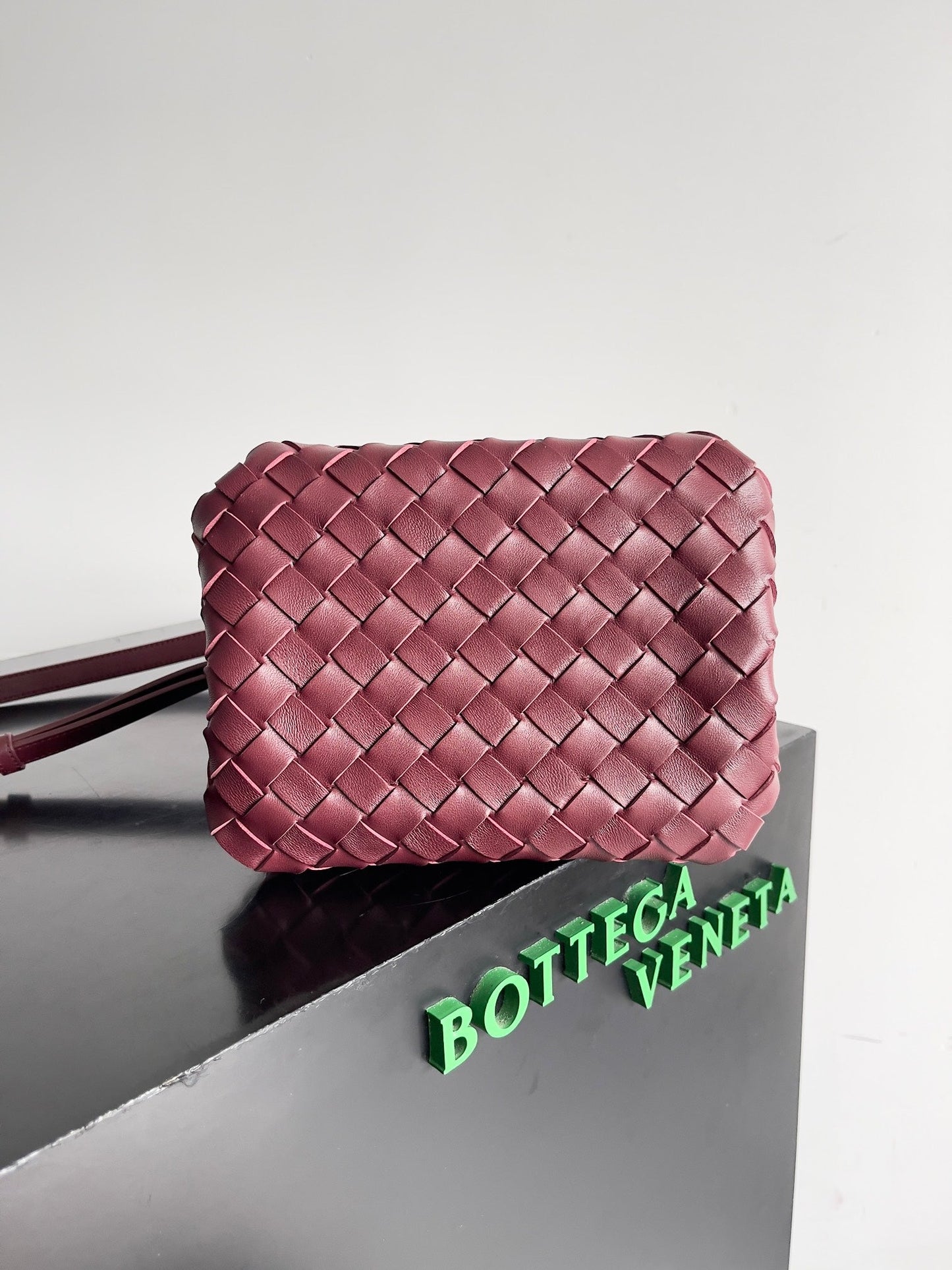 BV Small Parachute 21 Burgundy Lambskin Ghw