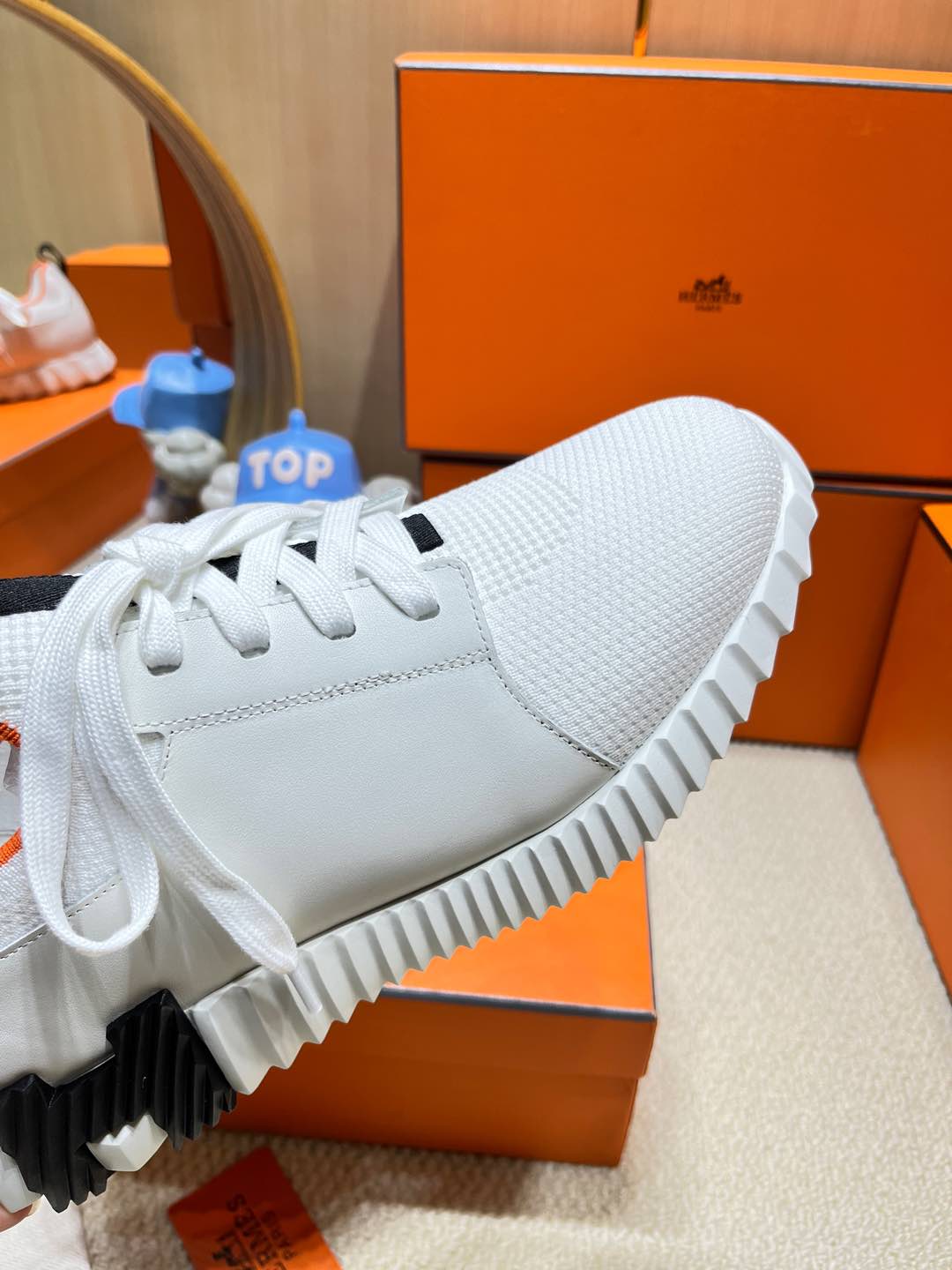 DEPART SLIP-ON SNEAKER IN WHITE KNIT AND CALFSKIN