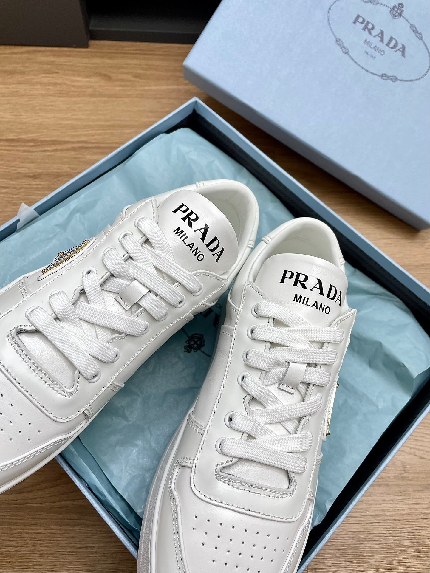 PRA DOWNTOWN BOLD SNEAKERS WHITE CALFSKIN
