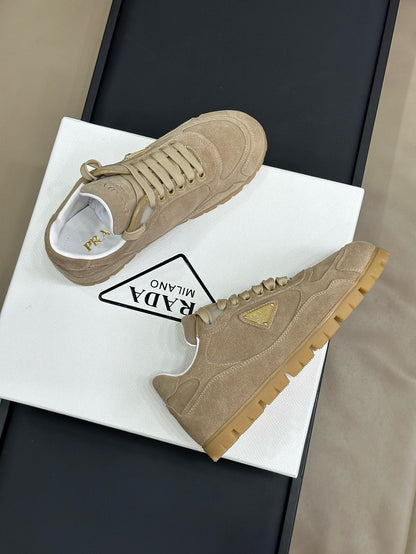 PRA TRAIL FADED SUEDE SNEAKERS TORTILLA