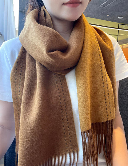 SCARF 180CM COPPER BROWN CASHMERE