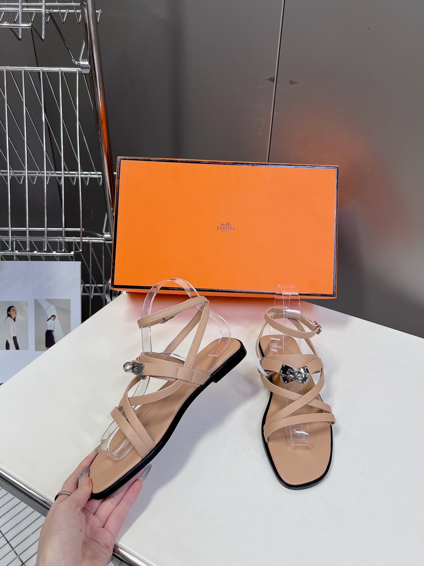 JUNE SANDAL BEIGE CALFSKIN