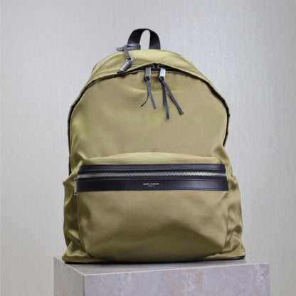 CITY BACKPACK 38 IN MOSS GREEN SILK