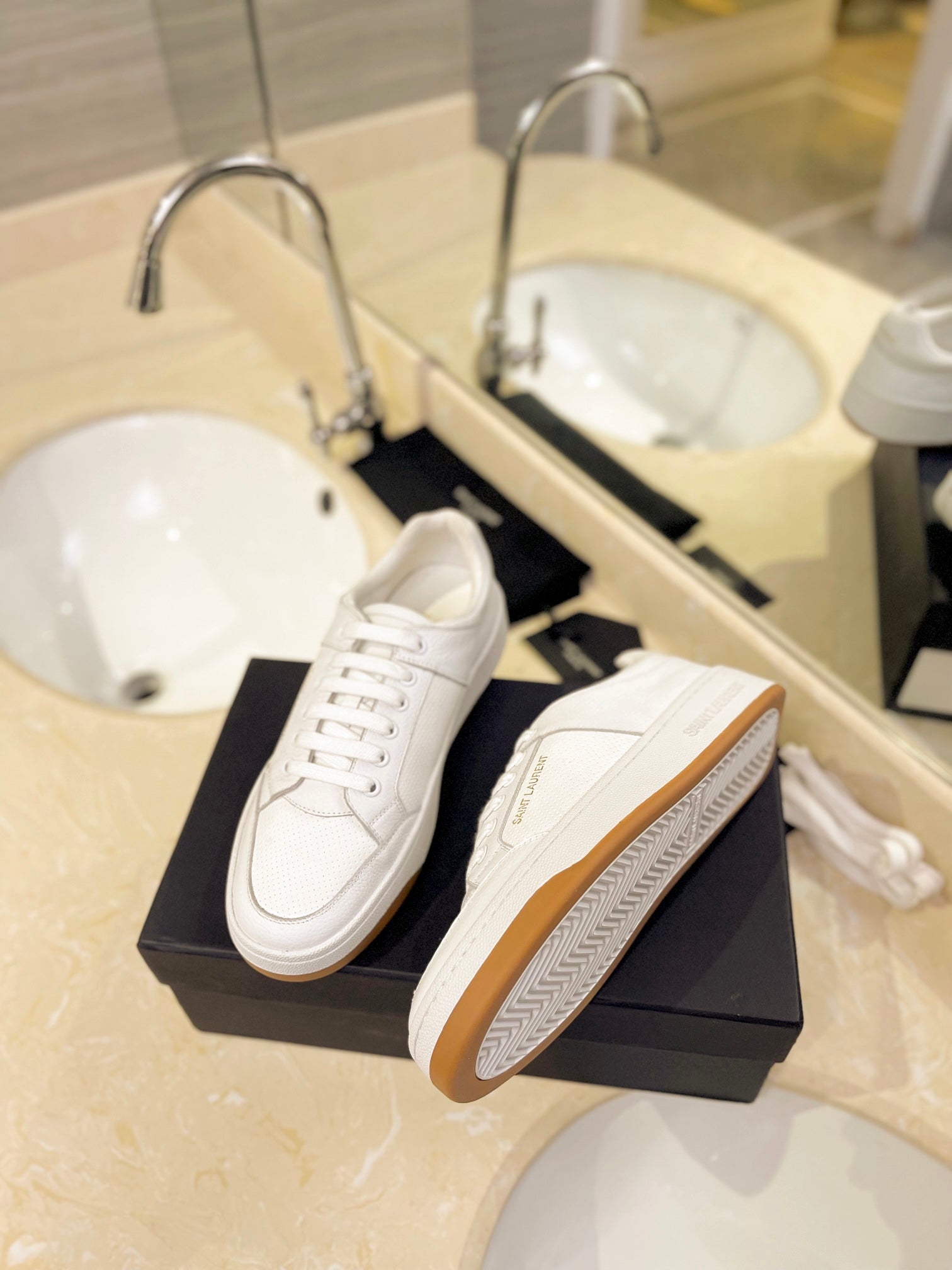 SL SL/61 SNEAKERS WHITE CALFSKIN