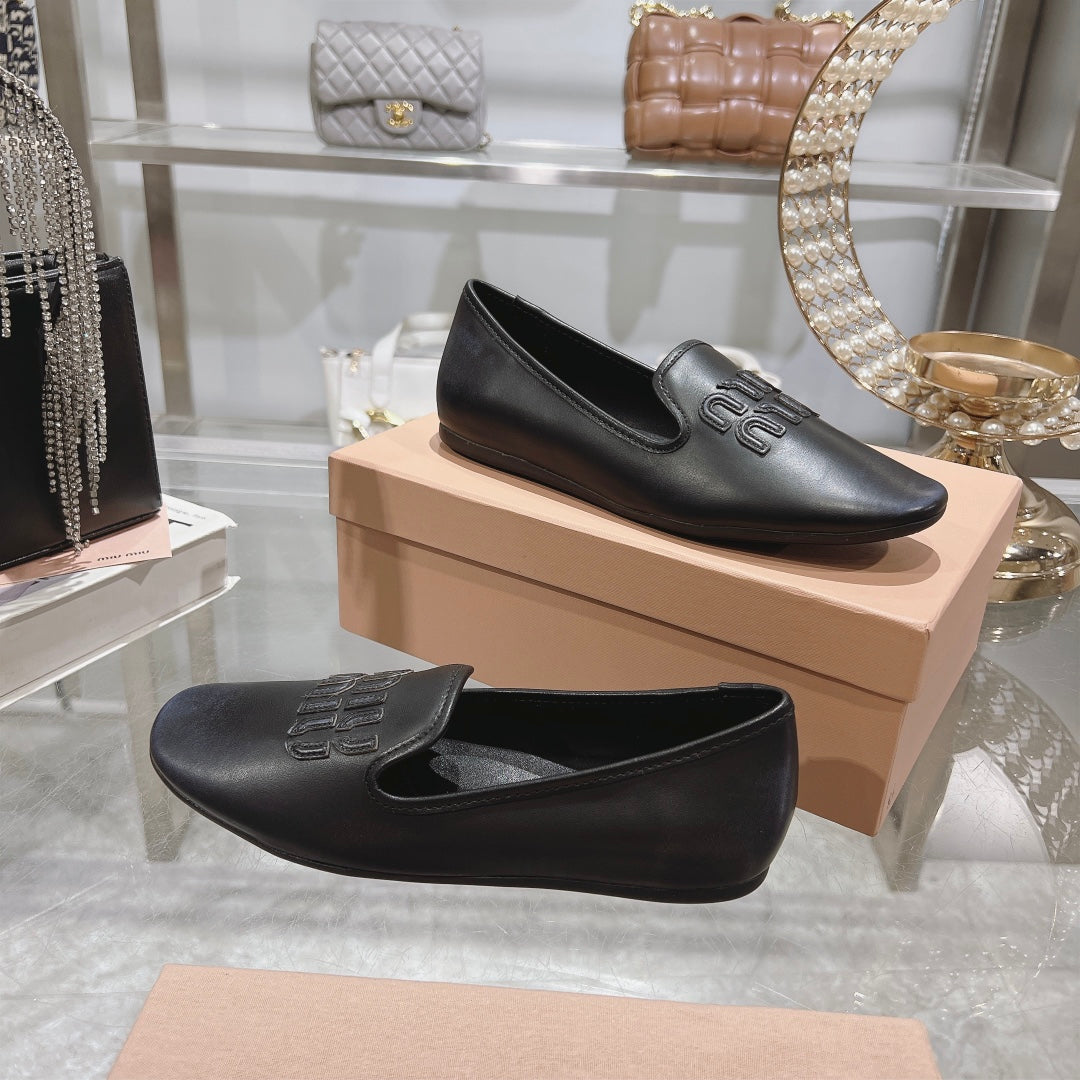 SLIP-ON SHOES BLACK COWHIDE
