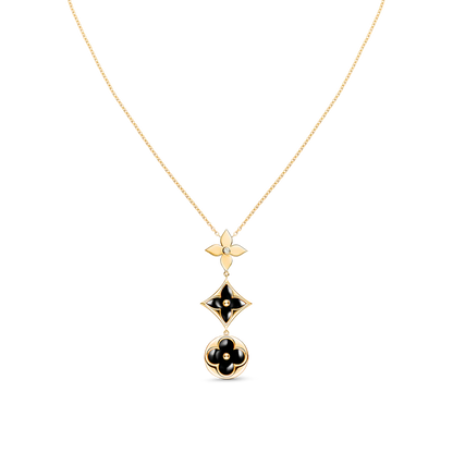 STAR AND SUN ONYX PINK GOLD NECKLACE