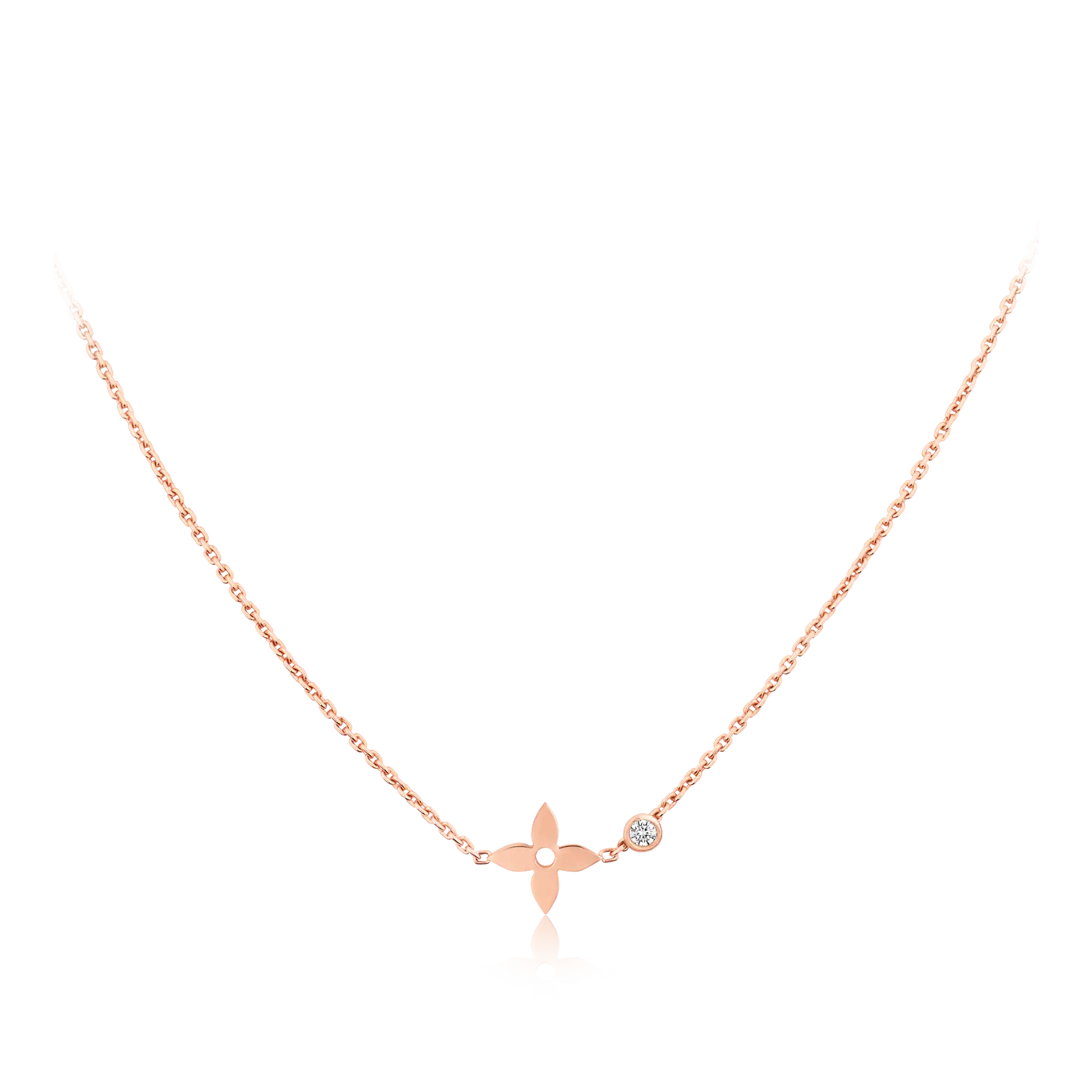 BLOSSOM PENDANT PINK GOLD AND DIAMOND