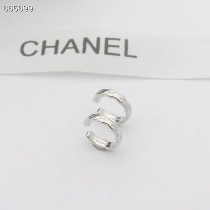 COCO CRUSH QUILTED MOTIF HOOP EARRINGS